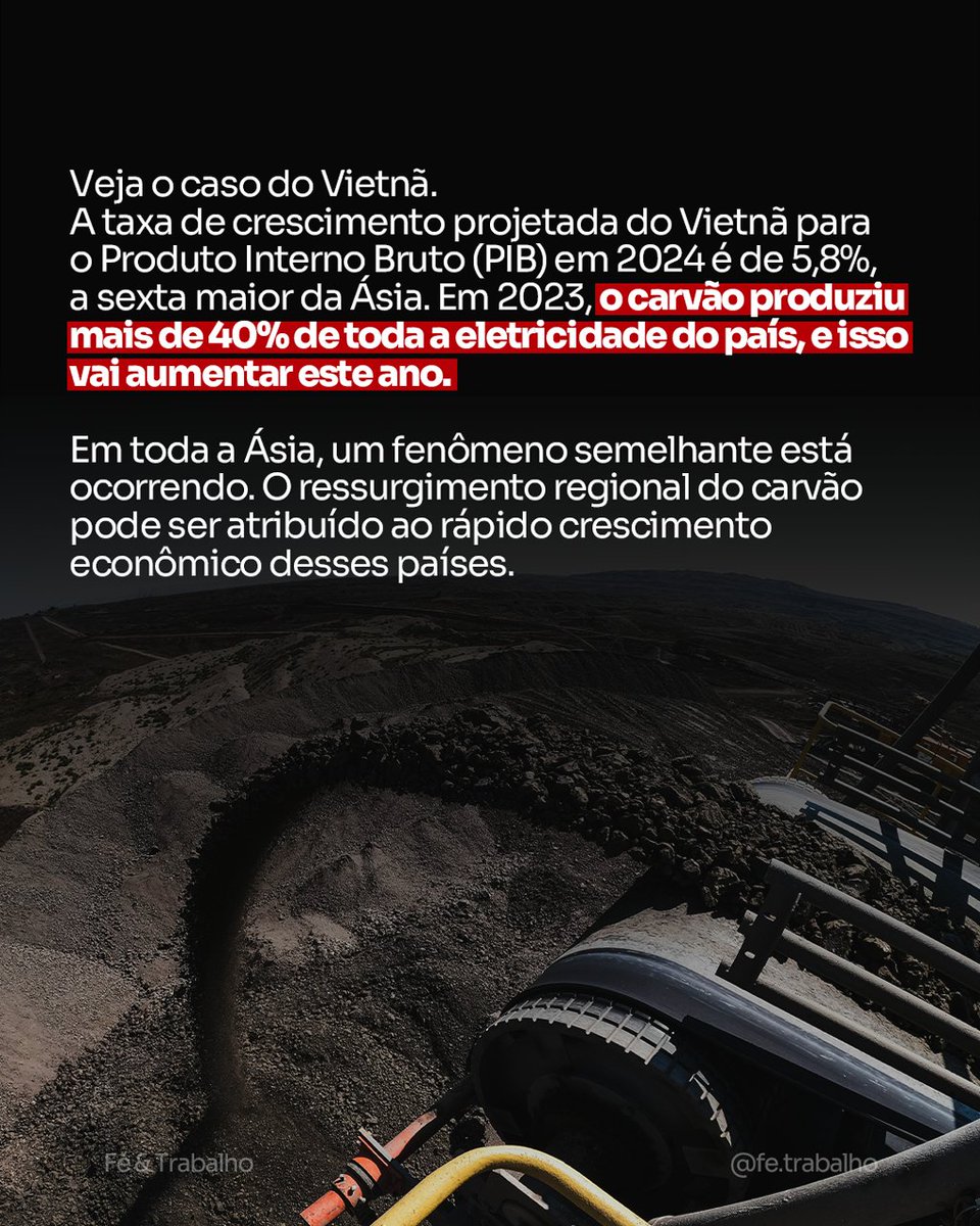 A Ásia é um grande devorador de energia! Leia o artigo completo em nosso site: trabalhoefe.com.br -- #energia #carvao #asia #mercado #economia #liberdade #meioambiente