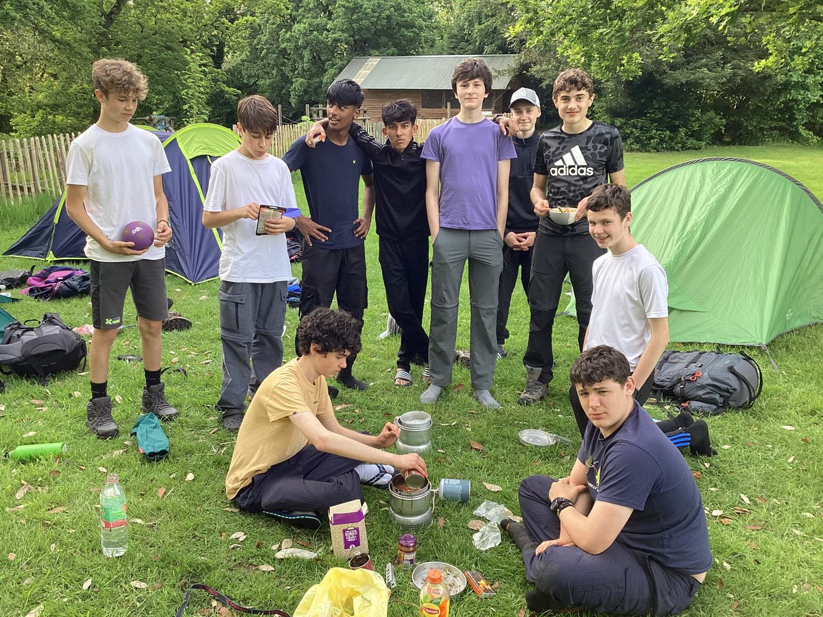 The Year 10 DofE students had a great evening camping out and cooking their meals outside.
