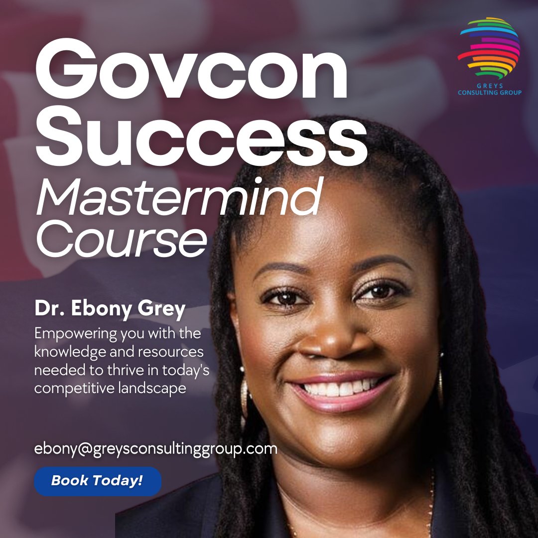 Take your government contracting journey to the next level! Join Dr. Ebony Grey for a transformative experience designed to elevate your success in the world of government contracting. Reach out today! 💪💼 #DrEbonyGrey #GovernmentContracting #SmallBusinessOwners
