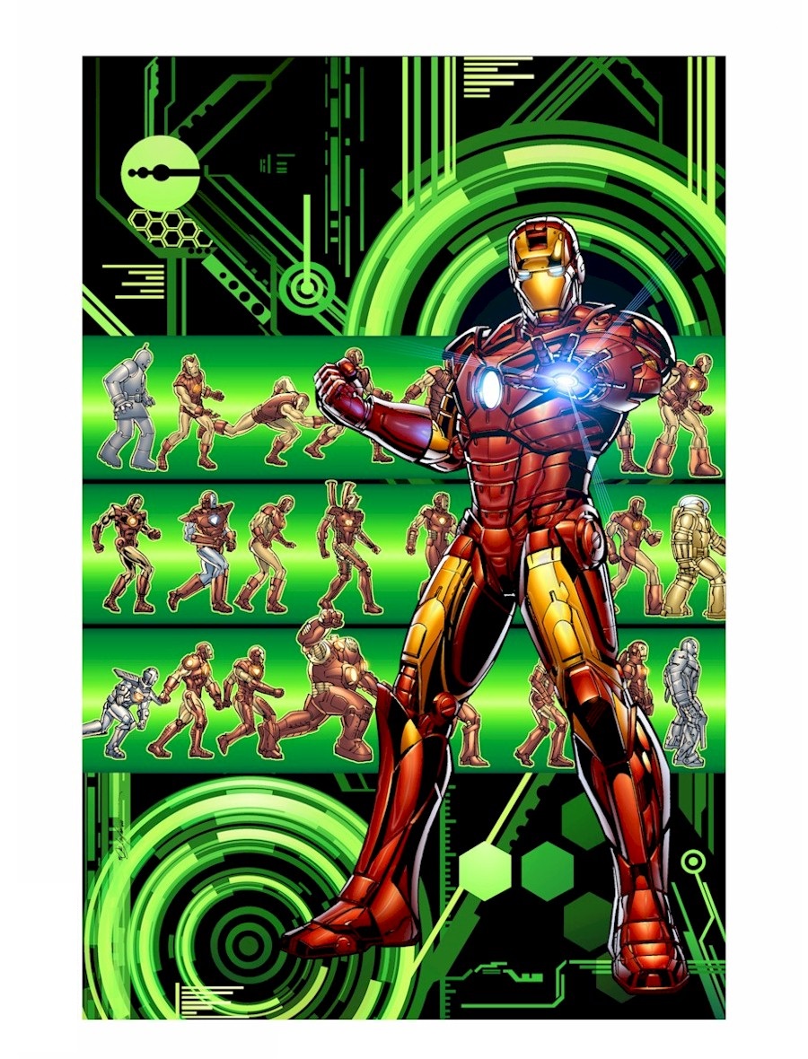 Shortly after the premiere of the first 'Iron Man' movie in 2008, I was hired by Paramount Pictures to create a cover for their DVD insert promotion poster book. They asked for a single image that would cover the entire history of the character. So I did this. @Marvel @Iron_Man