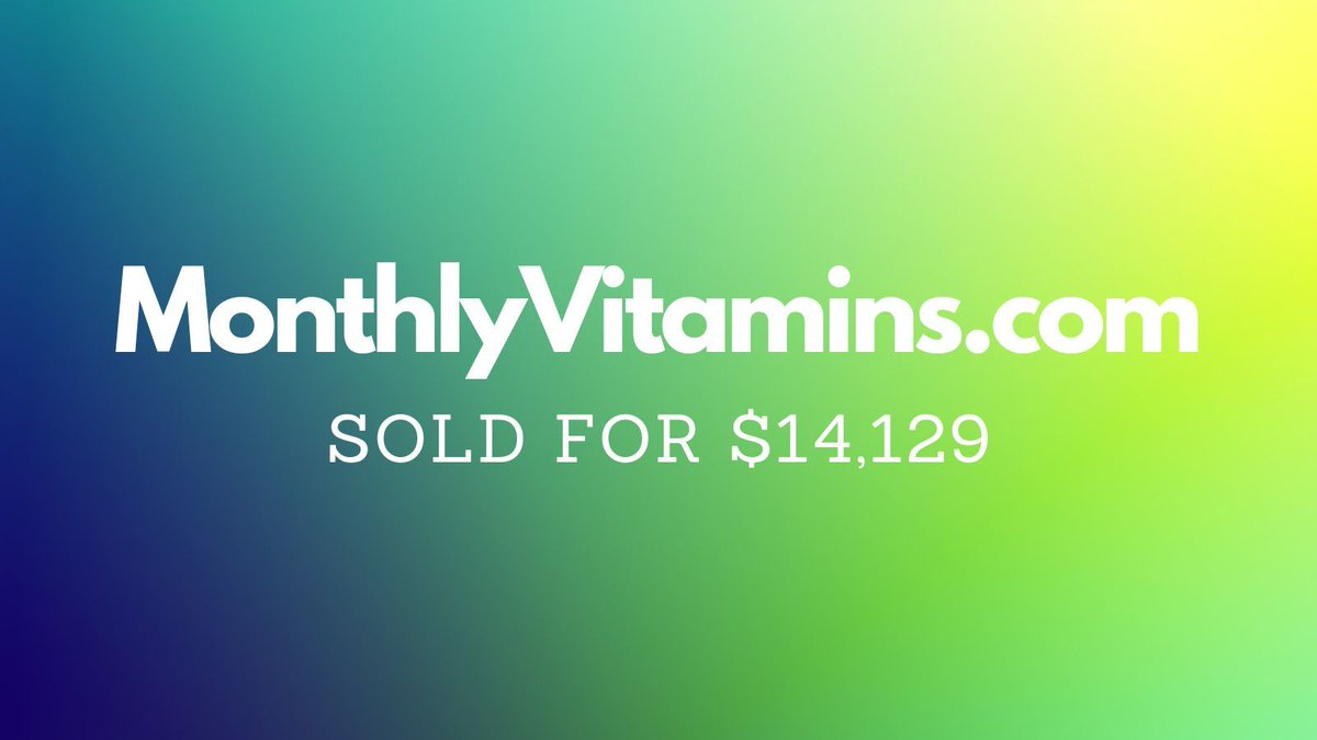 Yesterday saw $365k in domain name sales including: $14,129 MonthlyVitamins․com $10,000 gMoto․com $9,950 Float․io $7,608 Aleli․com $6,999 Bugle․ai Full list 👉 namebio.com/daily #Domains