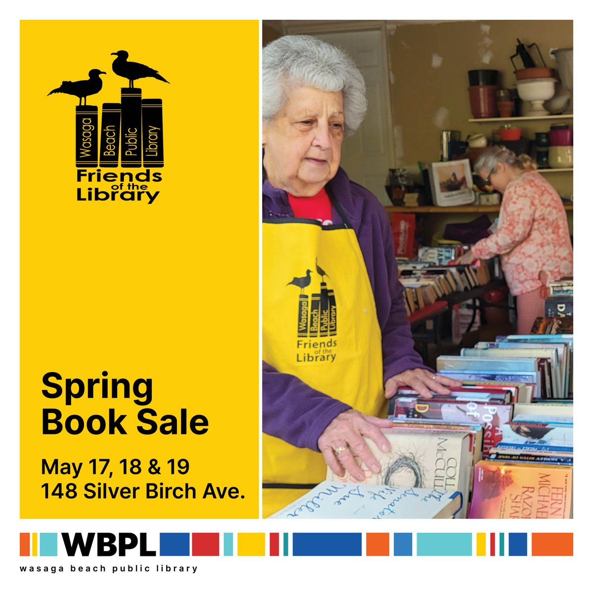 The Friends Of The Library BIG Spring Book Sale is happening all weekend! Open today from 9 AM - 3 PM and tomorrow from 1 PM - 2 PM. Discover great reads and support library programs. Don't miss this chance to find your next favourite book! #BookSale #FindItHere #WasagaBeach