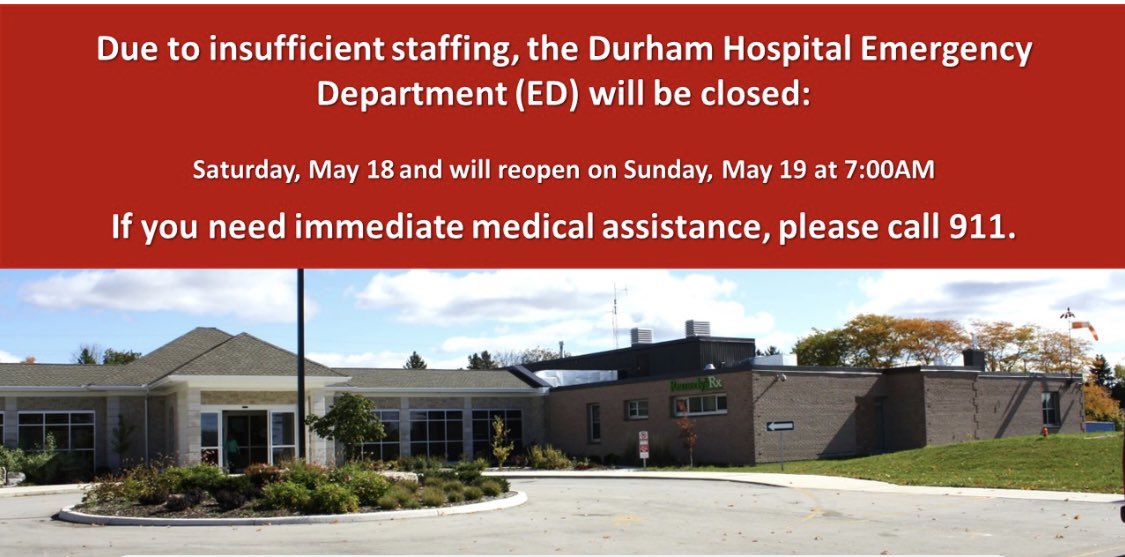 If you hated yesterday’s announcement about neighbouring #Chesley ‘s ER closure (which is permanently closed on weekends)……. We all matter or none of us do #SavePublicHealthcare #ONpoli