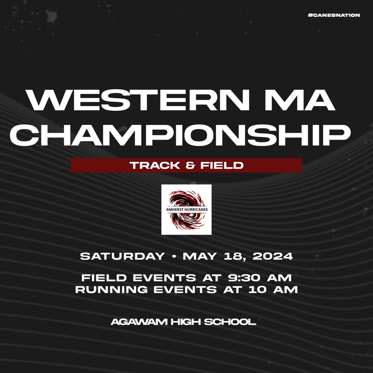 Come out and support our Hurricanes compete in the Western MA Championship meet @ Agawam High School! #CanesNation