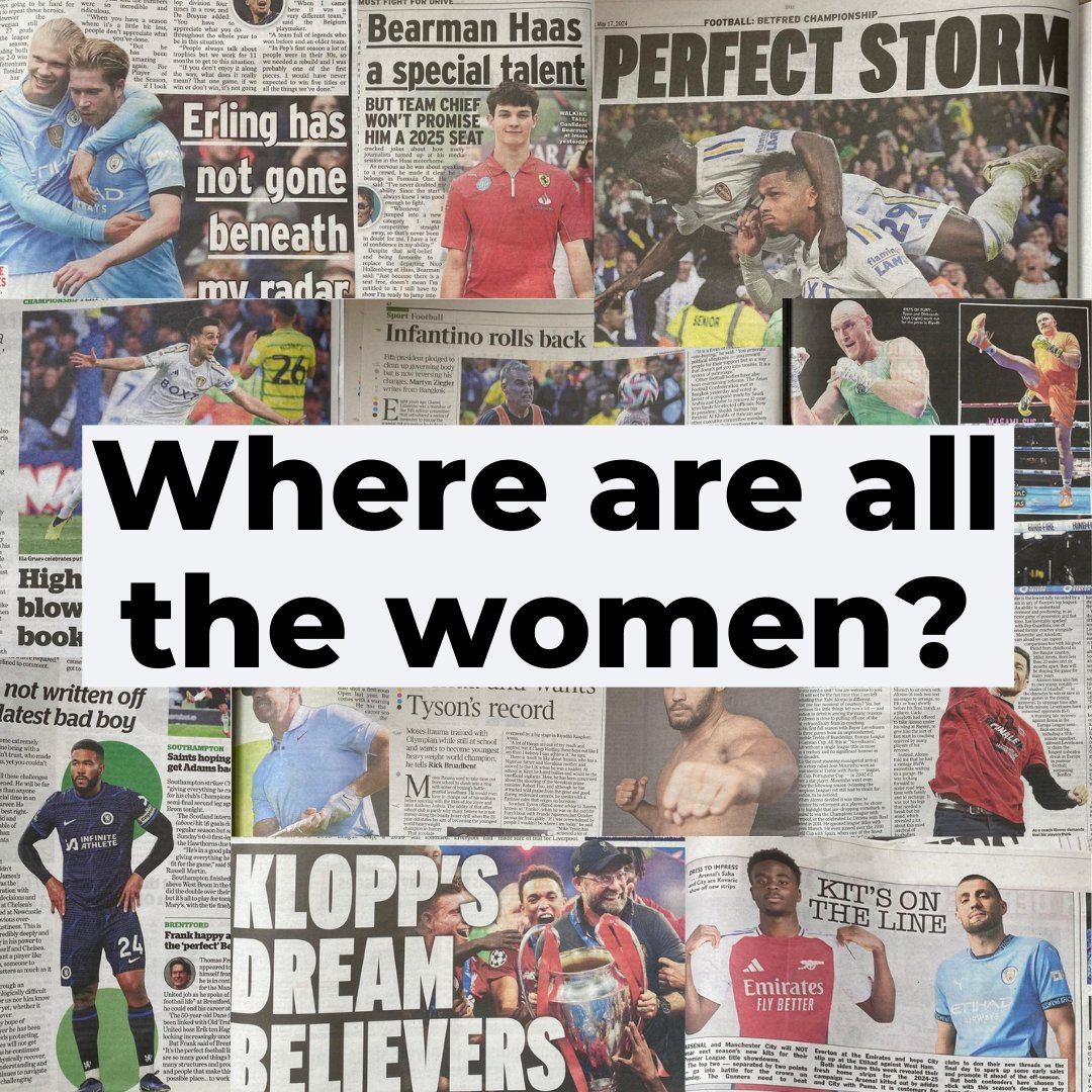 To mark our charity's 40th birthday we compared coverage of women's sport through the years
 
In the Guardian on May 18th 1984:
😥 1 out of 14 sports stories were focussed solely on women

 In 5 papers on May 17th, 2024:
😡 Of 102 sport stories, only 9 covered women's sport