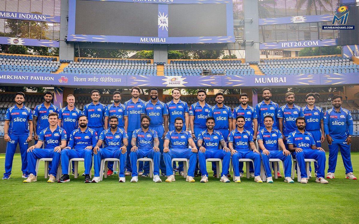 Final group photo of Mumbai Indians 2024 batch. Tough to believe this team finished at 10th position.