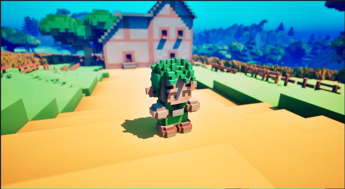 wol_lay's tweet image. New screenshots showing progress on fog, colors, lighting. Also playing around with DoF. #cubeworld #cubeworldomega #unrealengine #ue5