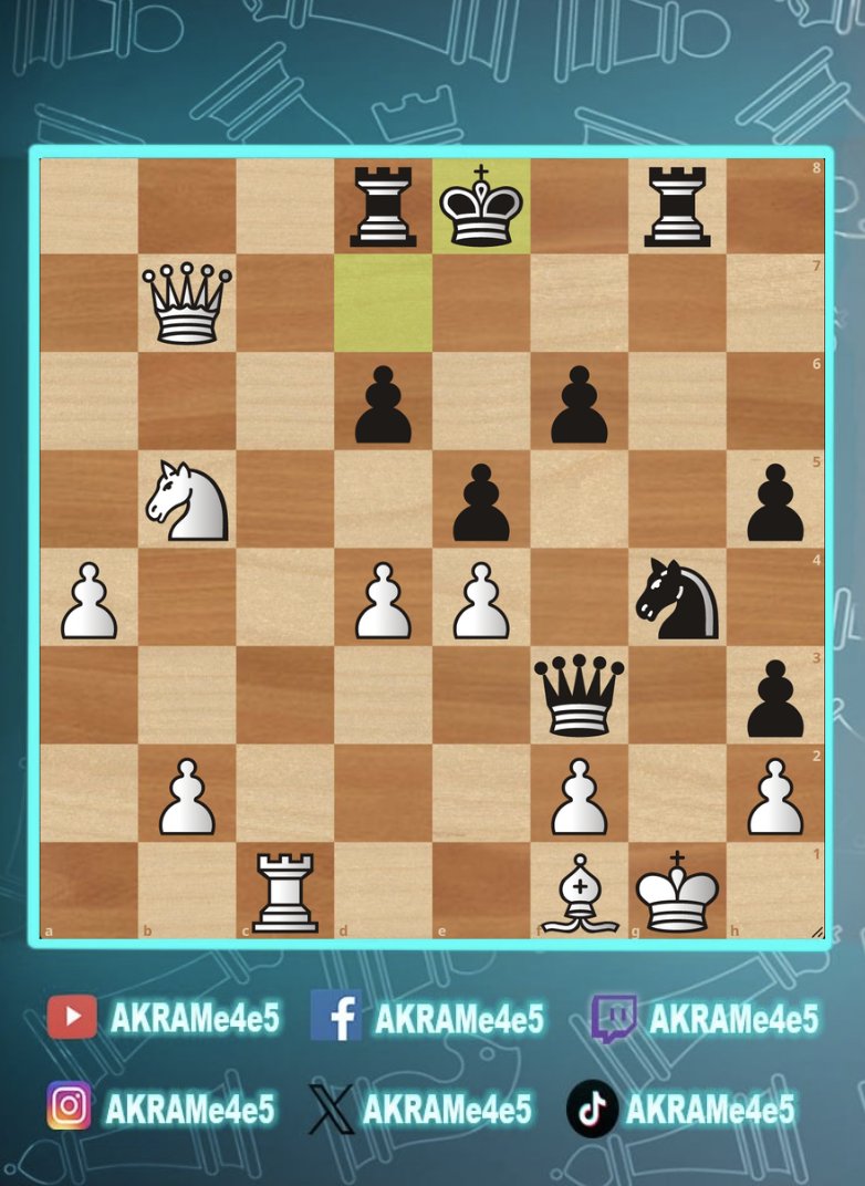 AkramHelal19's tweet photo. مات في 4 للابيض يلعب و يكسب ♟❤️🔥
هل قدرت تحلها؟🤔 https://t.co/Llqn9Jlp8l