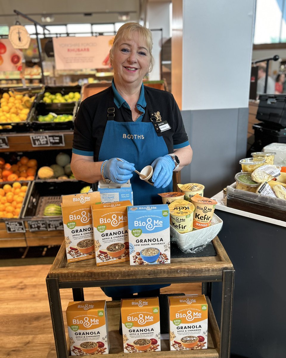 Tastings continue this afternoon! Louisa at Lytham has @bioandmeuk granola, Kefir yogurt and Mr Fitzpatrick’s cordial, Hazel is ready at Longridge, Keith at Garstang also has strawberries & Jersey Gouda to try and Christine has more breakfast goodies at Clitheroe 👏🏻