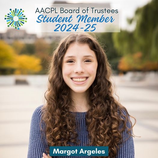 Congratulations, Margot, on this honor! Thanks for representing students and kudos to the Anne Arundel County Public Library for its partnership with our school system and its desire to include student voice! #AACPSFamily #BelongGrowSucceed  @aacpl @SevernaParkHS