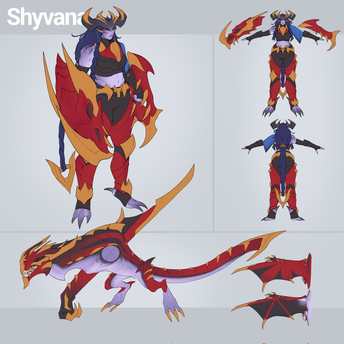 Shyvana League of Legends redesign since apparently she's getting one :)