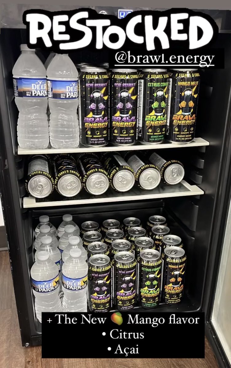 Brawl Energy fully restocked at Daniel Tavares BJJ with Mango Melee now available. BJJ seminar there today from 10-12. All schools welcomed! #brawlenergy #energydrink #bjj #bjjlifestyle #bjjlife #adcc #restocked #nj #southjersey #bjjseminar