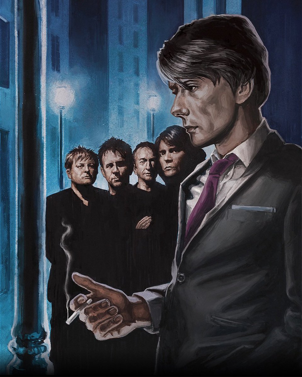 Inspired by Frank Sinatra's 'Wee Small Hours of the Morning', Daniel Strange created this artwork in 2016 to accompany @MOJOmagazine’s review of Suede's 'Night Thoughts'. - SuedeHQ