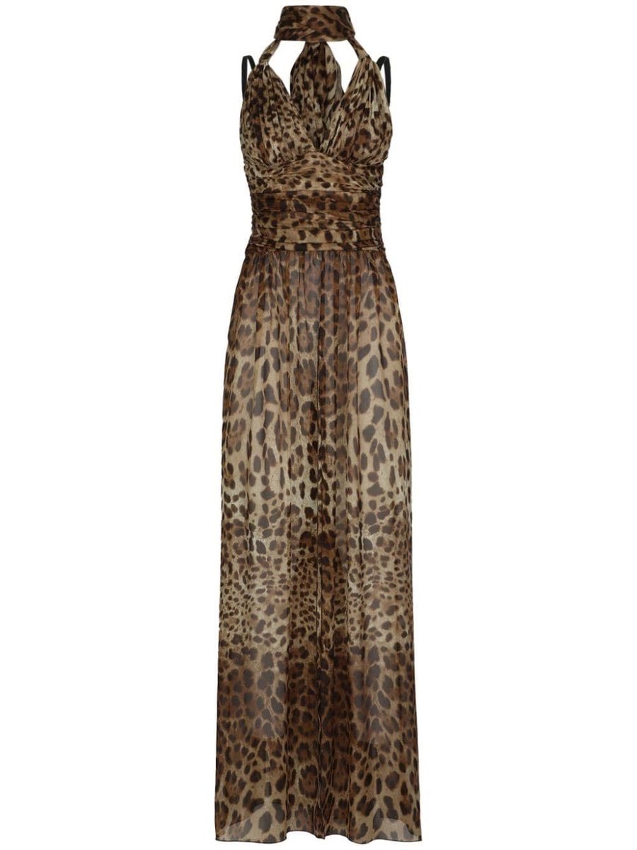 Dolce & Gabbana Leopard Print Gown