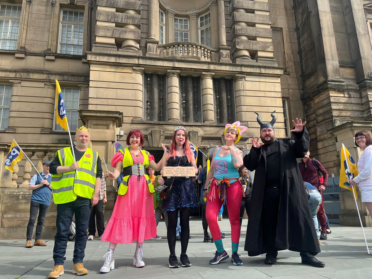 Once upon a time, we were promised a cost-of-living payment...

So on this 'Fairytales' themed picket line, forget evil queens and witheld fortunes. We still hold out for our happy ever after!

Give up your golden egg, don't be a sleeping beauty, and pay your workers! #NMLPayUp