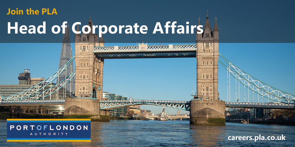 We're seeking a Head of Corporate Affairs with experience of leading a multi-disciplinary communications function, including internal communications, PR and digital ➡️ hubs.la/Q02xnd-Z0 #RiverThames #PortOfLondon #Careers #CommsRoles