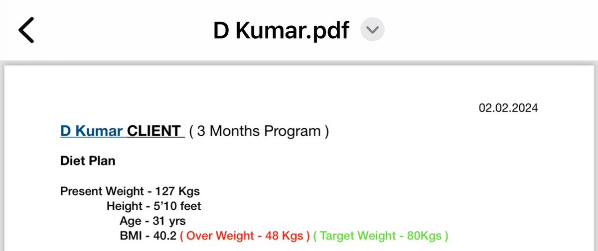 It’s #ClientResults Time 🕰️😎 Starting with Phenomenal Result from most Disciplined Client ✌🏽 That’s 1️⃣4️⃣Weeks -> “1️⃣7️⃣Kgs Lighter” 🔥 No Magics 🪄 just Consistent Work 💪🏽