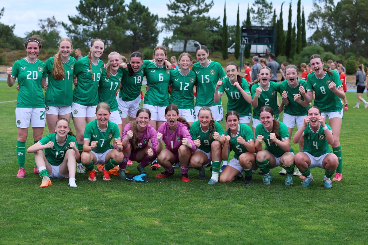 Impressive win for #IRLWU16 as they beat Austria 2-1 thanks to goals from Anna Butler and Grace Ehinger 👍 #COYGIG