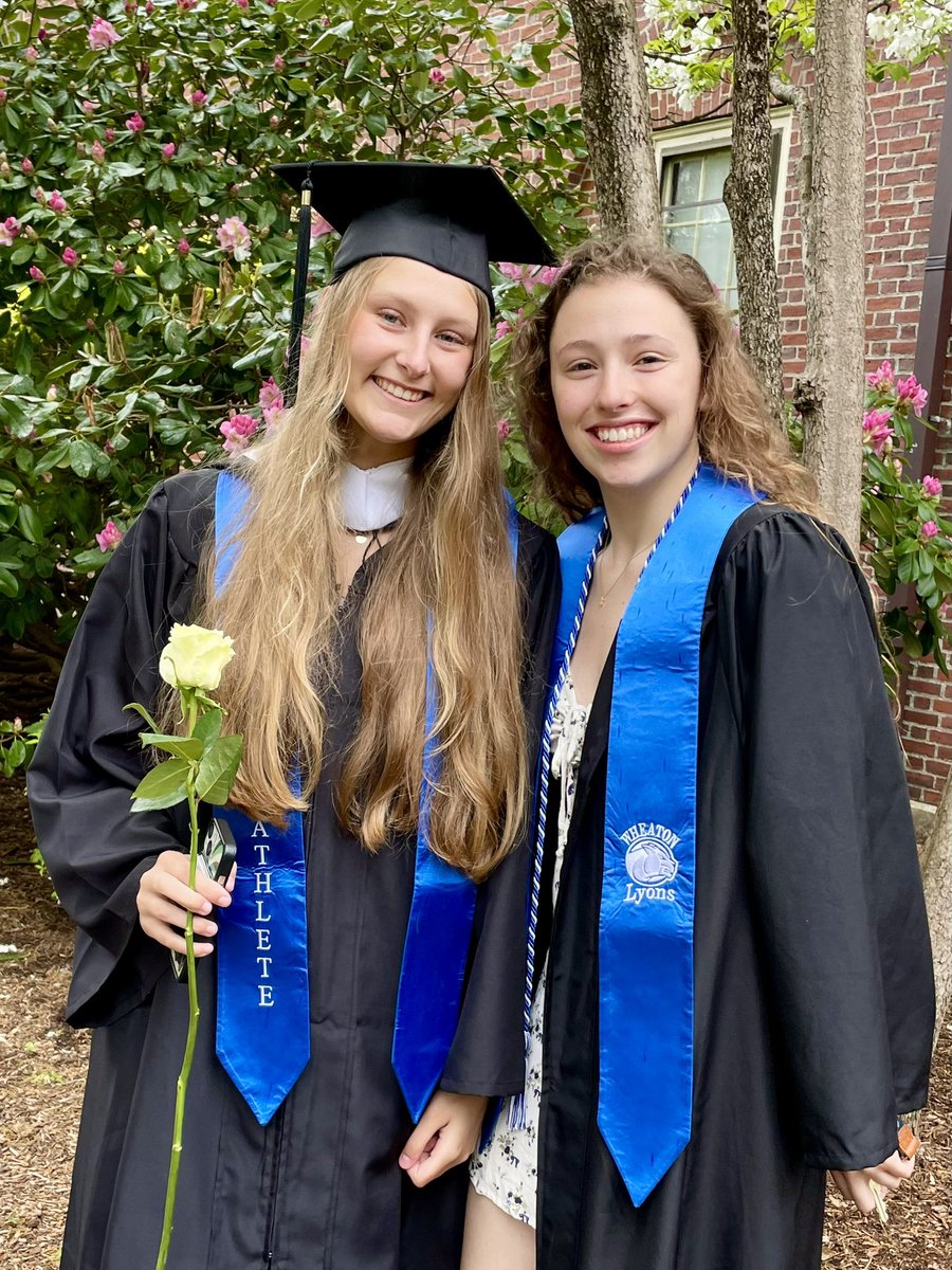 Congratulations to the <a href="/WheatonWBB/">WheatonWBB</a> graduates Maddie &amp; Emma today!
