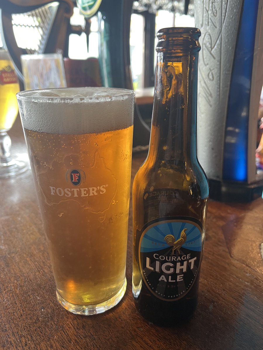 Nice pint of lager in the Vic