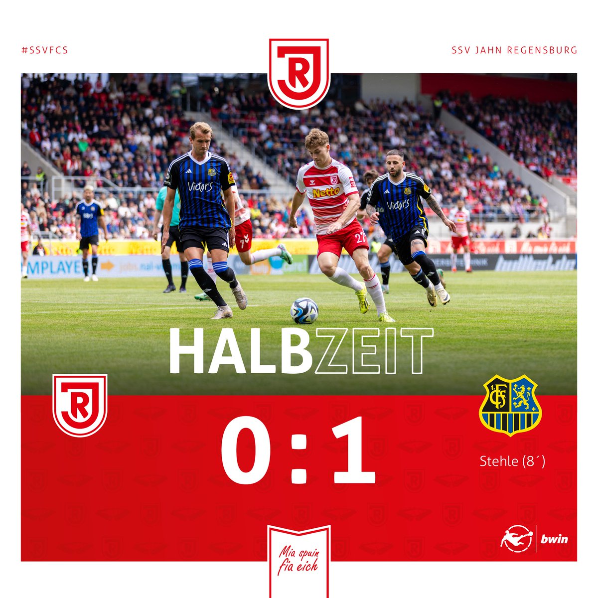 SSVJAHN's tweet image. Halbzeit im Jahnstadion Regensburg ⚪️🔴 
#SSVFCS #miaspuinfiaeich 

📷 Janne