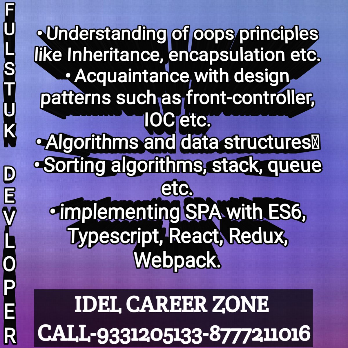 irshadisc's tweet image. #ITjobs, #StackDeveloper, #FullStackDeveloper, #BachelorofEngineering, #MCA, #MCS, #Puney, #Maharstra, #CivilEngineerjobs, #LatestKolkataJobvacancy2024, #idealcareerzone, #kolkatajobs, #WestBengal, #Silliguri, #Bihar, #Jharkhand, #Maharastra, #Delhi, #PanIndia, #MedicalSalesJobs