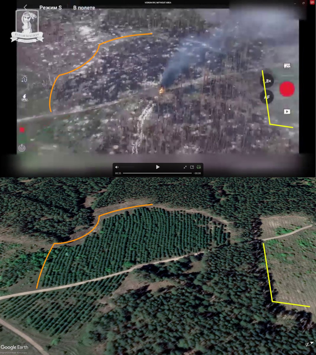 thisisnotdirk's tweet photo. Russian MT-LB runs over a mine, a passenger dismounts onto a mine, and the MT-LB is destroyed by a kamikaze drone, north of Syn'kivka, Kharkiv Oblast, Ukraine
0:08 - 49.774467, 37.705871
0:28 - 49.774611, 37.705856
@GeoConfirmed @UAControlMap https://t.co/rI03XwPshb