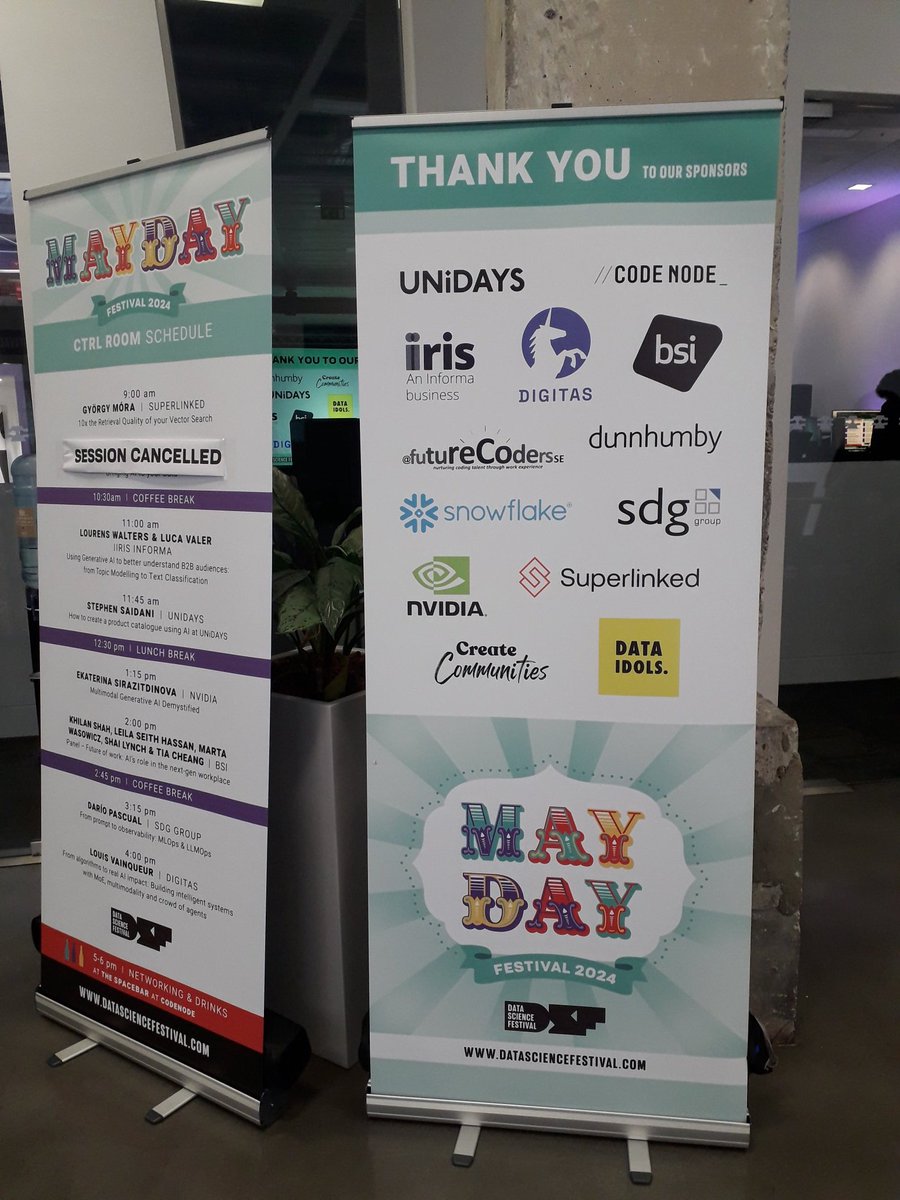 We're having a great day at the <a href="/datasciencefest/">Data Science Festival</a>  #DSFmayday event, at Code Node.  So great to be here, and amazing to find so many who want to help open opportunities for a wider, more diverse set of people.