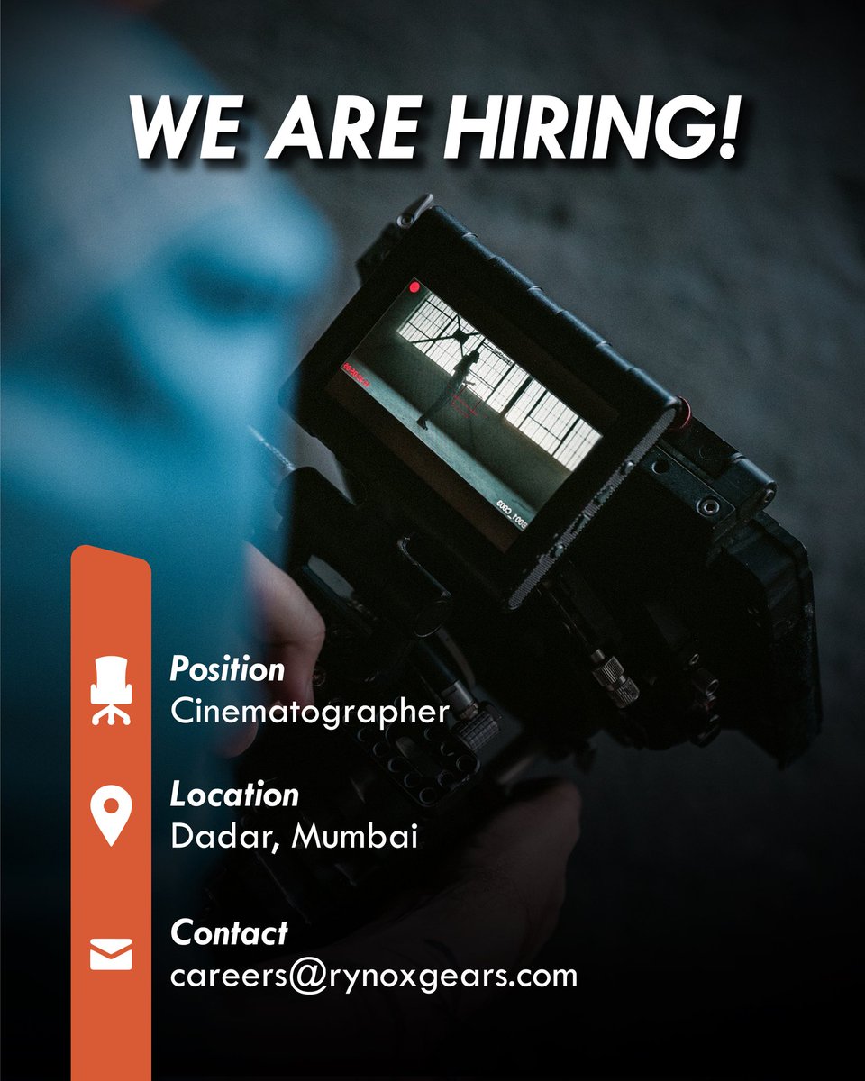 We are looking for you if you are a cinematographer who loves to capture stunning visuals and bring stories to life.