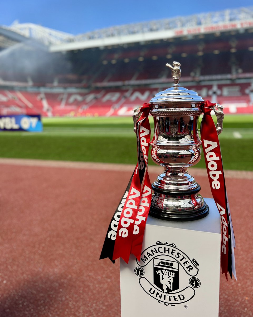 On site at Old Trafford: the #WomensFACup 😍🏆 #MUWomen