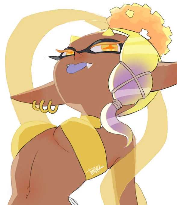 らくがきウツホちゃん(再掲) #Splatoon3 #splatoonart