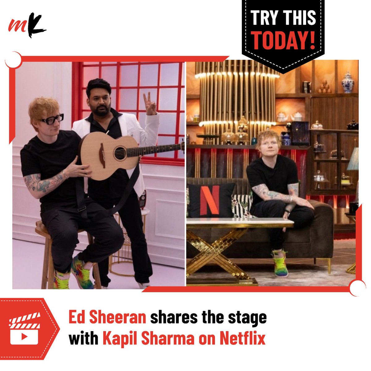 Ed Sheeran joins Kapil Sharma on his new Netflix couch! Don’t miss the episode. Deets here: telegraphindia.com/my-kolkata/try… #TryThisToday #MKRecommends #EdSheeran #KapilSharma #Netflix #GreatIndianKapilShow #OTT