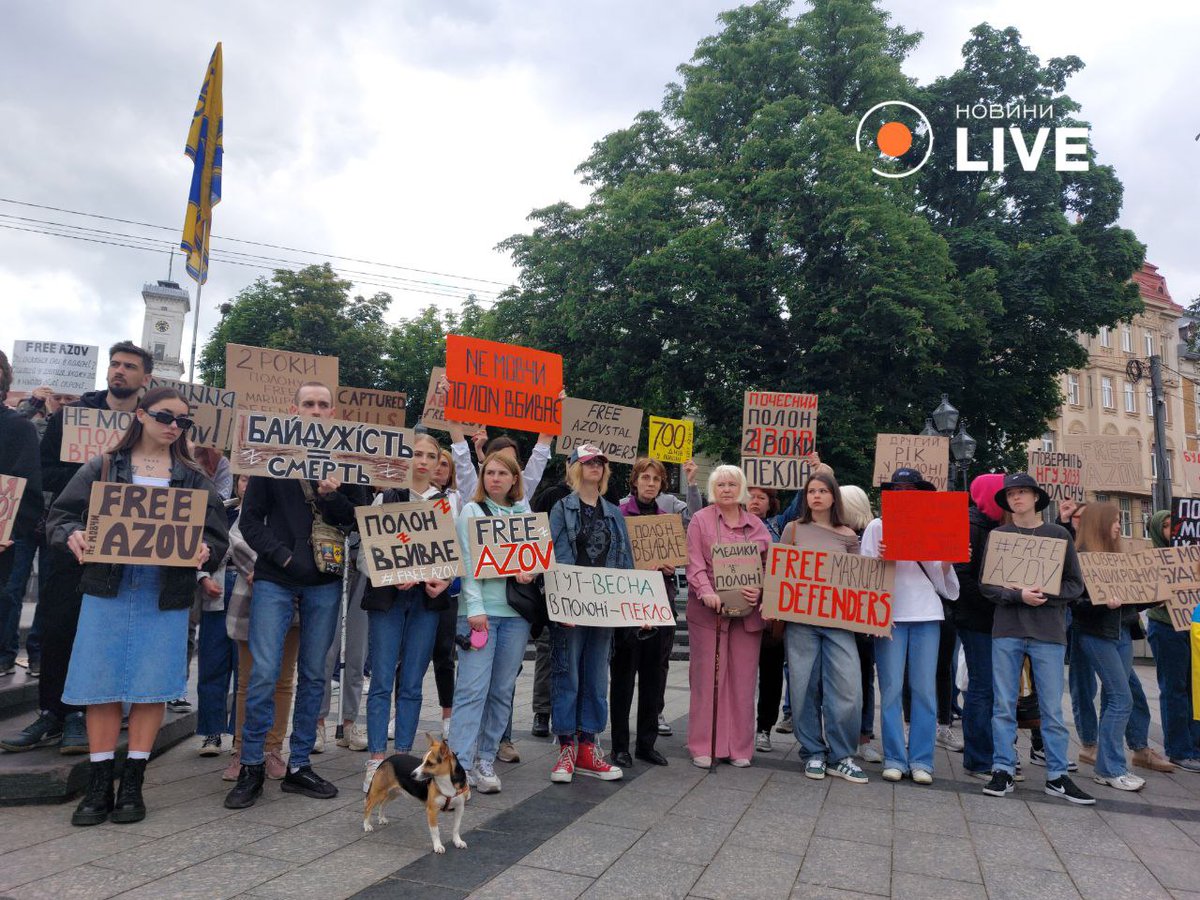 Two years in captivity: relatives of captured Azov residents and activists in Lviv took part in another action 'Keep silent, captivity kills'