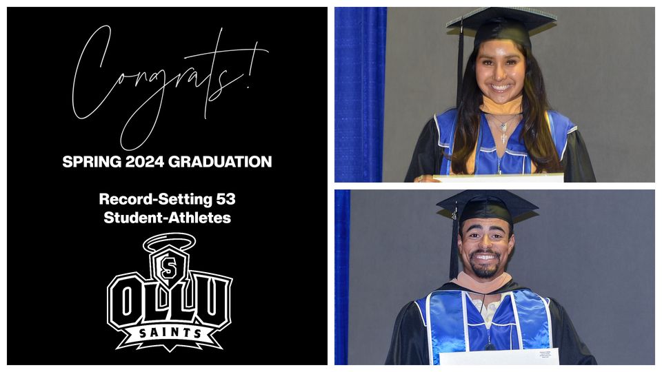 OLLU celebrated spring commencement on May 9 by graduating 53 student-athletes from the Class of 2024! The total represents the most student-athletes to graduate in one semester in university history! Congratulations to our graduates! #WingsUp #OLLUProud