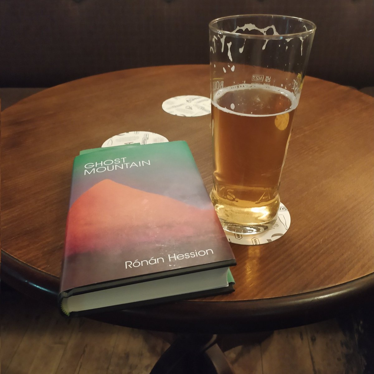 In my happy place. Saturday afternoon in the pub, a book and a pint. Bliss
