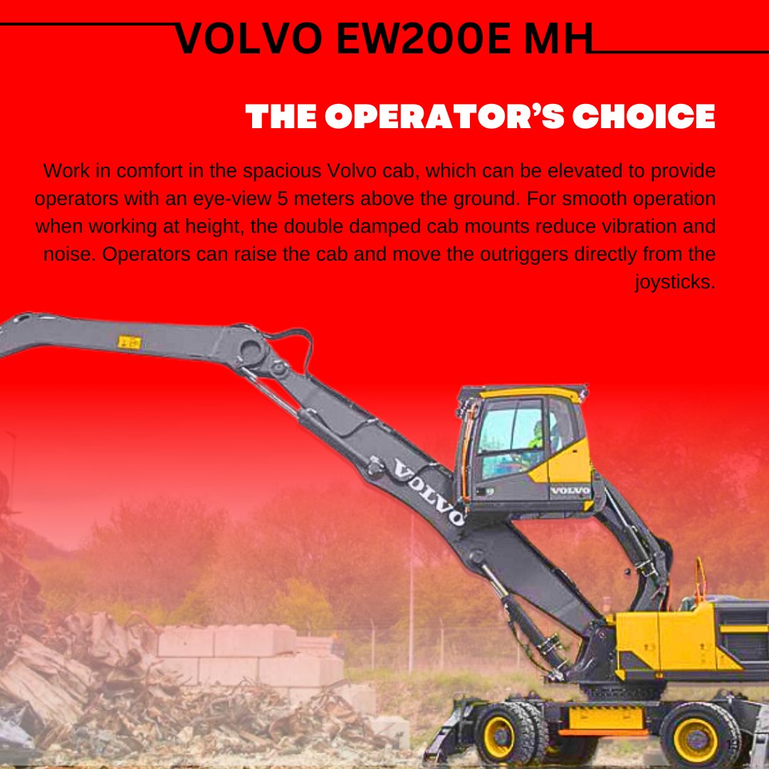 PODMachines's tweet image. It’s the Machine of the Week!

Today&apos;s machine is the Volvo EW200E Material Handler - Built on the success of the EW240E Material Handler comes its smaller counterpart, the EW200E Material Handler. 

#materialhandler#newdelivery #volvoce #volvoscoop #volvoloader #construction