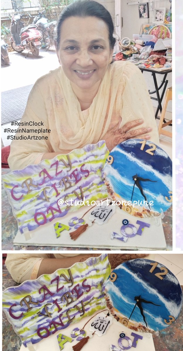 #resinart #resinclock #resinnameplate #StudioArtzone #workshopsinpune #PuneClasses #studioartzonepune #studentwork

Glimpses of today's Resin Clock n Nameplate Workshop @ Studio Artzone