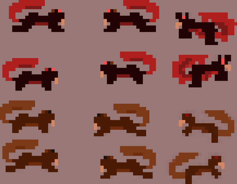 DoGYS_tutorials's tweet photo. new squirrelenemys are done :)#gamedev #indiegame #indiegamedev #game #gaming #python #pythongaming #gaming #gamedevs #gamedev #gamedeveloper #pygame #Datascience #100DaysOfCode #programming #livestream #livestreaming #LIVE https://t.co/r2uiLrtbAm