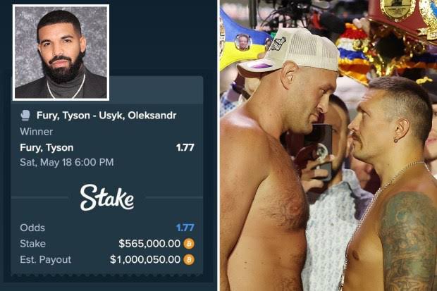 💵 Drake, Fury galibiyetine 565 bin Dolar bahis oynadı. 

Kazanırsa 1 milyon Dolar alacak!