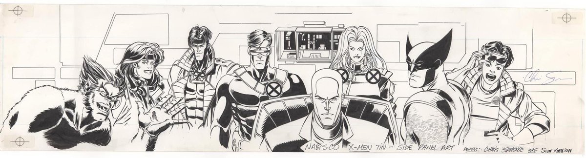 X-MEN ‘97 — genuine original art from the era: tin art by CHRIS SPROUSE