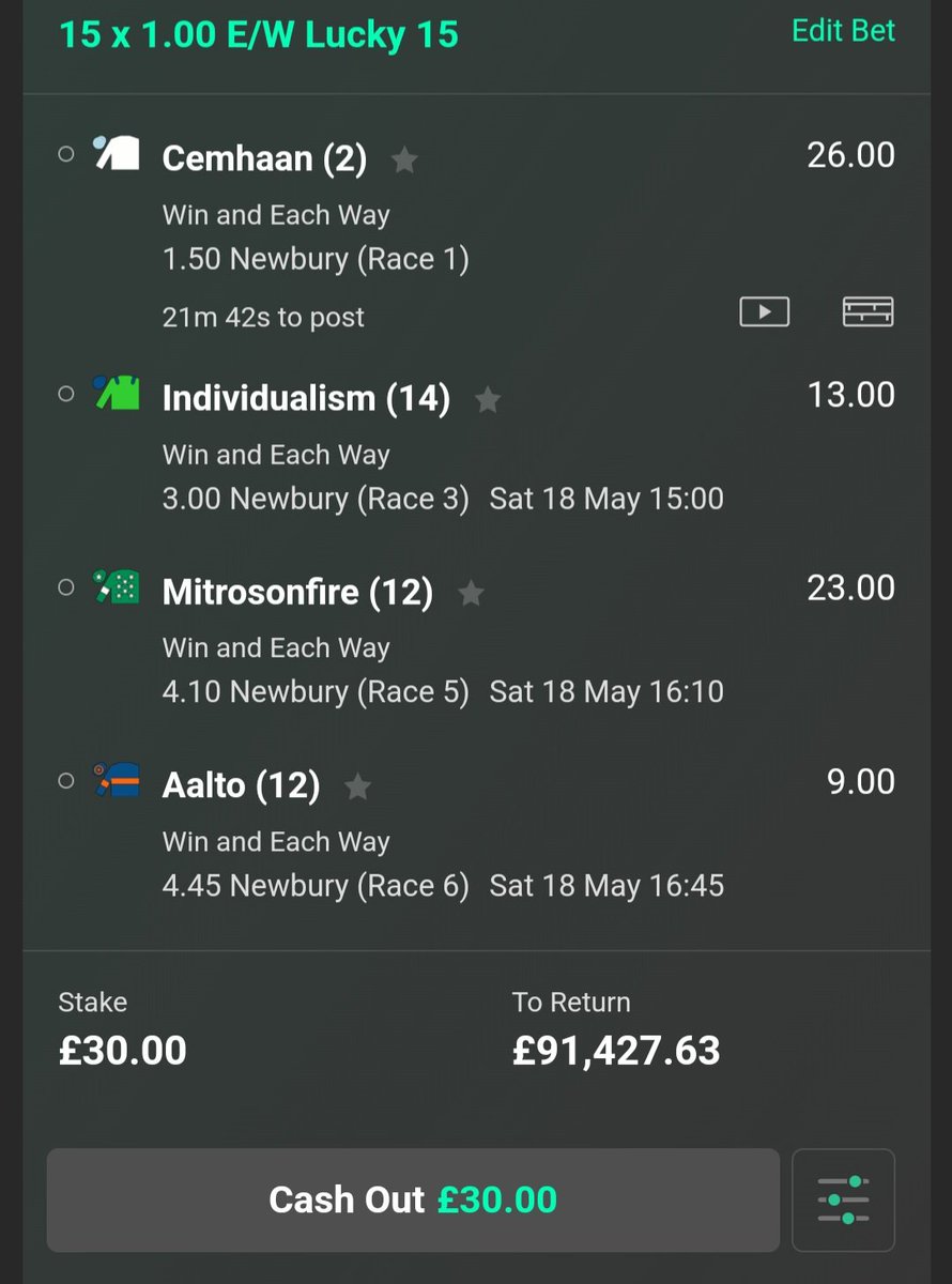 NEWBURY LUCKY 15

Tiny stakes recommended

Good luck if you follow ❤️