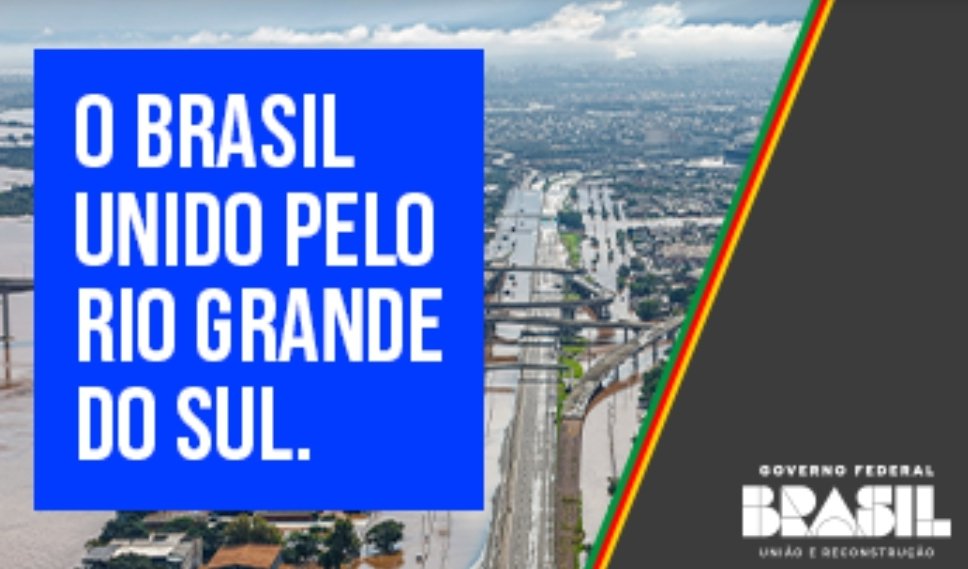 É o Brasil unido pelo #RioGrandeDoSul. Ações do Governo Federal @LulaOficial em números até o momento: Investimento total: R$ 60,7 bilhões. Profissionais mobilizados: 38,6 mil. Equipamentos: 8,7 mil. Hospitais de campanha: 10. Toneladas de alimentos entregues ou em trânsito:
