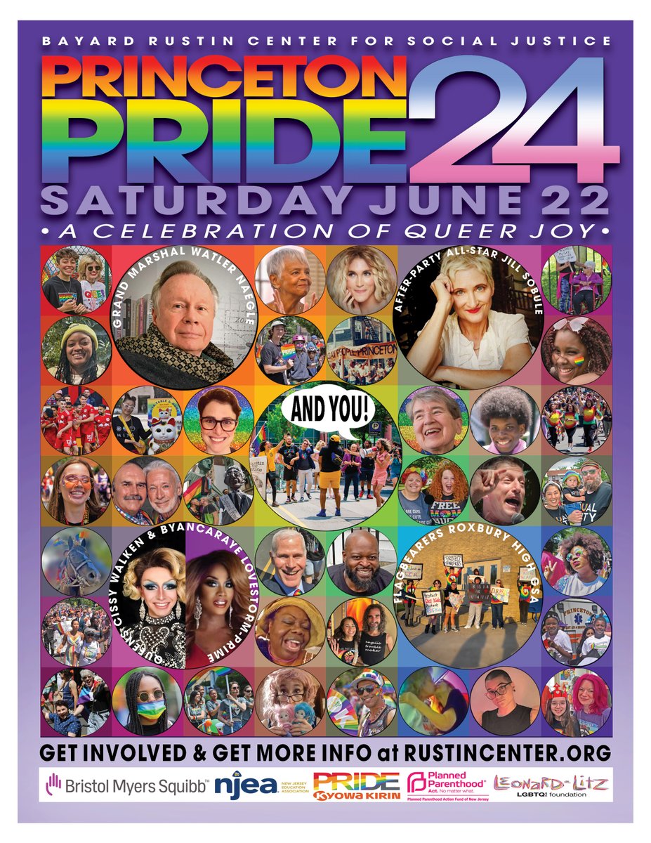 Now more than ever we need A CELEBRATION of QUEER JOY PRINCETON PRIDE PARADE & AFTER-PARTY JUNE 22 Join us @RustinCenter March in Solidarity Dance in Celebration Respect how far we've come Recognize how far we have yet to go Angelic Troublemakers Assemble!