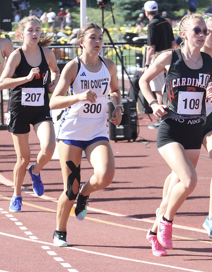 SCIStephanie's tweet photo. State TR: Isabelle Peters of @TrojansTC finished fourth in the Class C 3200-meter run yesterday. #tricountytrojans #statemedal #congratulations https://t.co/ymLBR8wJU8