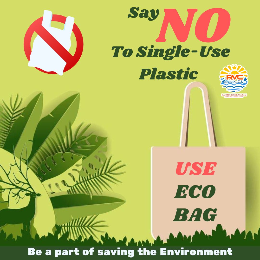 Say No To Use Single Use Plastic

#rmc #notousesingleuseplastic #EcoFriendly #ecobags #environmentallyfriendly #savingtheenvironment #rajamahendravaram #noplastic #noplasticbags