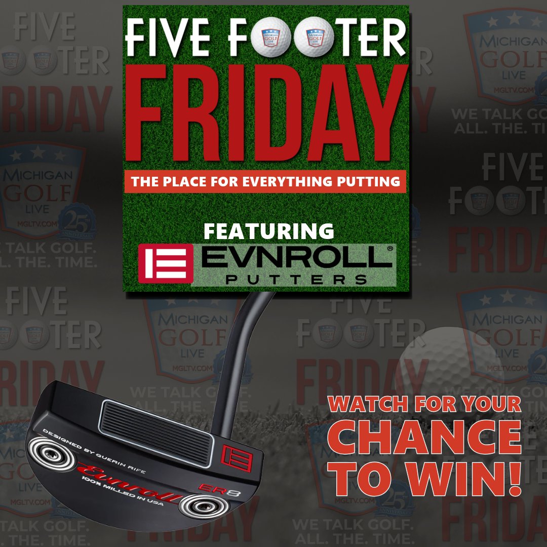 CONTEST ALERT! 

We're giving away a gorgeous putter from EVNROLL PUTTERS as part of this week's FIVE FOOTER FRIDAYS segment on the MGL YouTube Channel.

Watch the video and make sure you ENTER the contest:

WATCH: youtu.be/ZS7J5IsIuuU

ENTER: mgltv.com/putter/