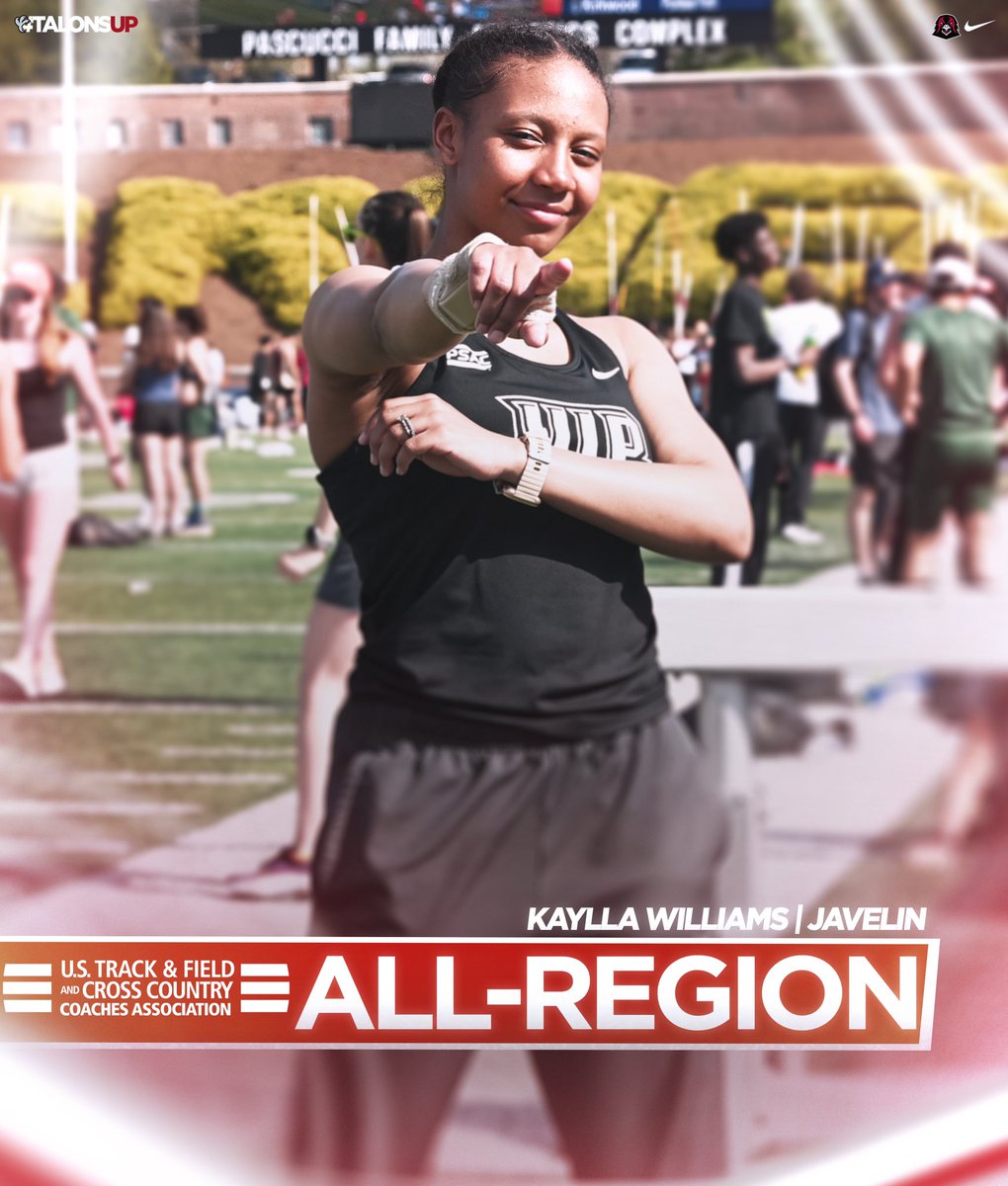 Dan Gibney (3000S, 10,000m) and Kaylla Williams (javelin) were named USTFCCA All-Region, finishing among the top five individuals in the Atlantic Region. 

#TalonsUp 

More: ustfccca.org/2024/05/featur…