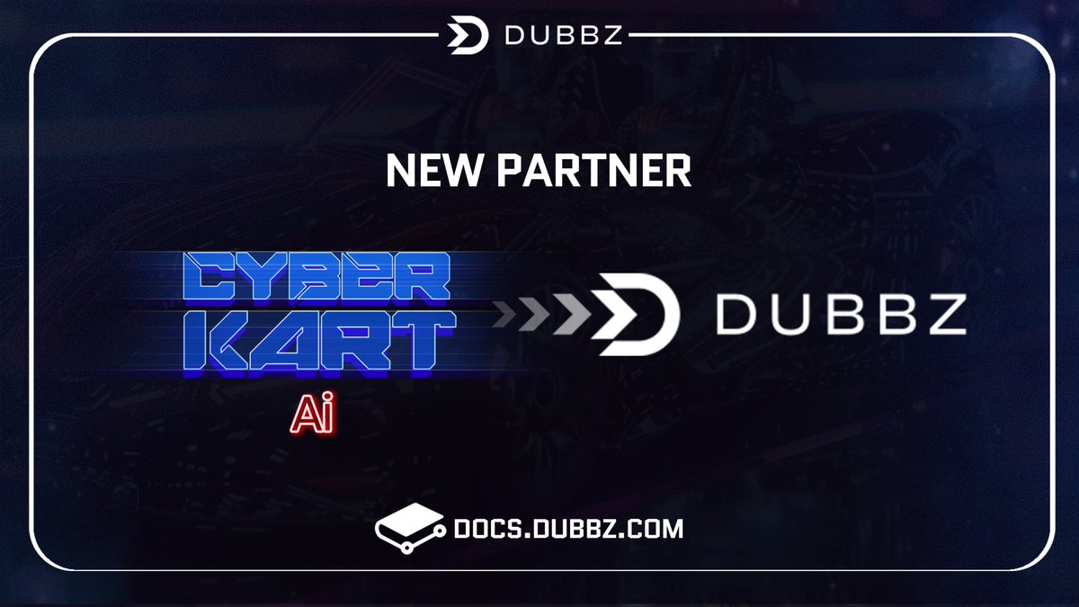 🤝 Partnership announcement 🤝

We're excited to join forces with @The_CyberKart and add a new layer of revenue and discoverability to this epic AI-driven crypto racing game 🏁

Leveraging Dubbz, racers will be able to wager and raise the stakes on PvP matches!

#web3gaming