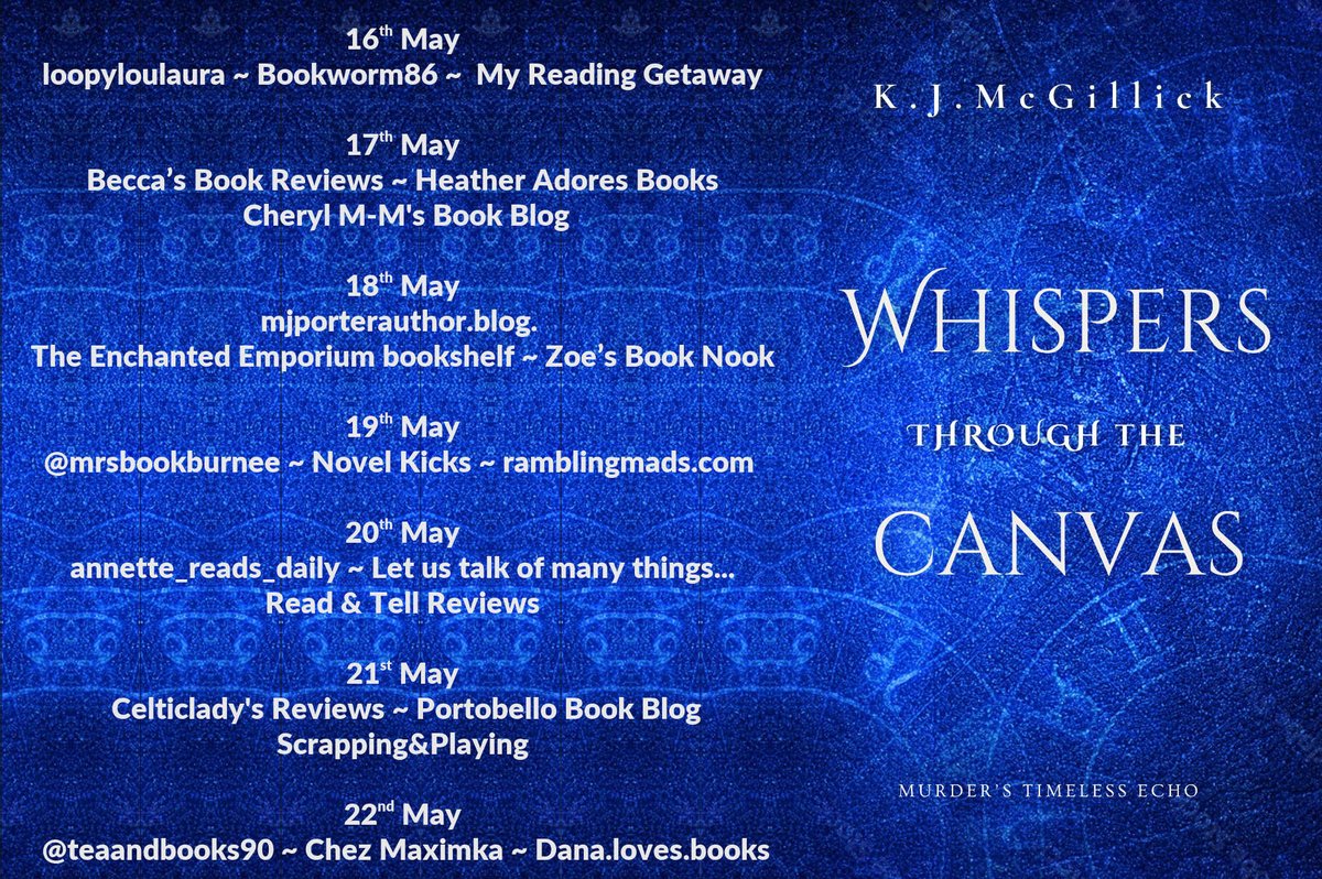 Today @coloursofunison is hosting a guest post about Whispers Through the Canvas by K. J. McGillick mjporterauthor.blog/2024/05/18/im-…