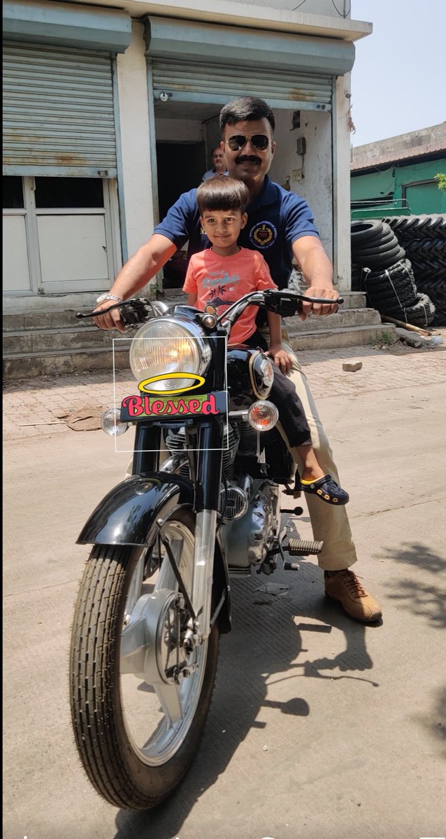 'Some 'Men' are made of #mattle; 
And #Bullet is made for such #Men!!'
It is a lifelong #romance!!

#Dhrumannimbale #life #fatherandson #Anushrav
#lifeisamazing #blessed